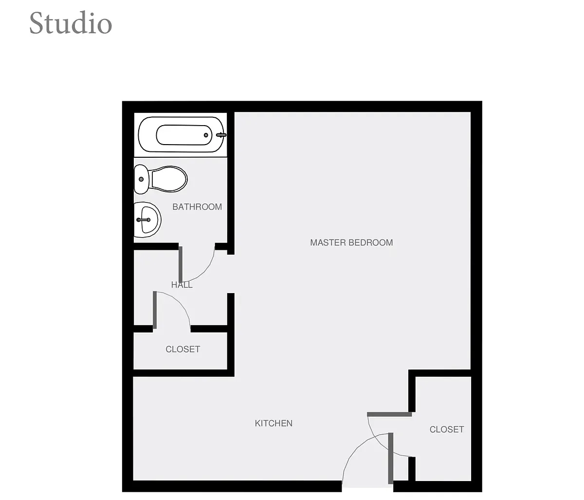 Floor plan 0 Bedrooms, 1 Bathroom