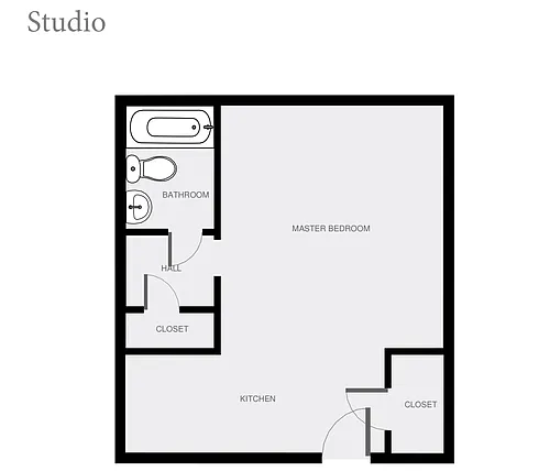 Floor plan 0 Bedrooms, 1 Bathroom