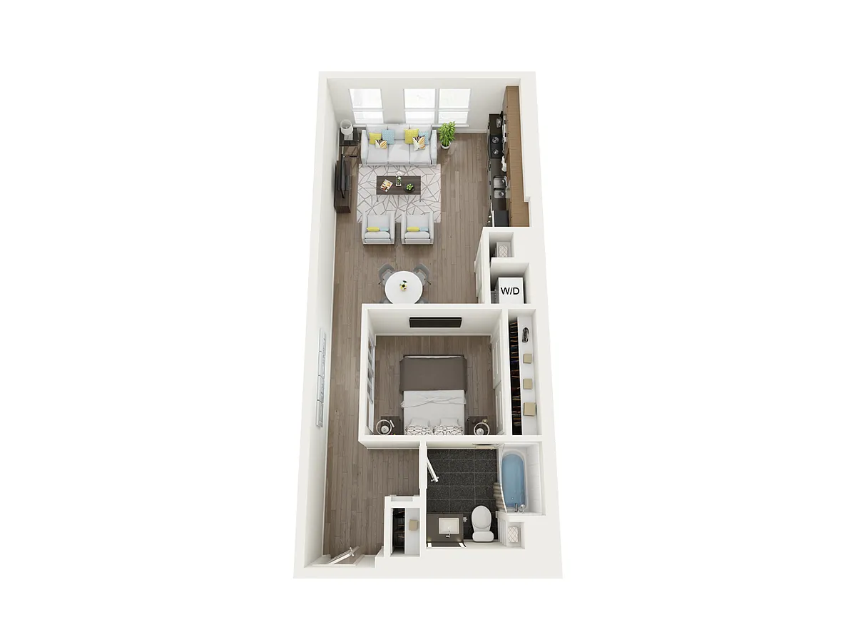 Floor plan 1 Bedroom 1 Bath