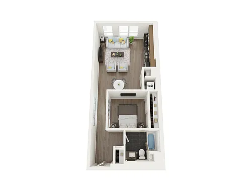 Floor plan 1 Bedroom 1 Bath