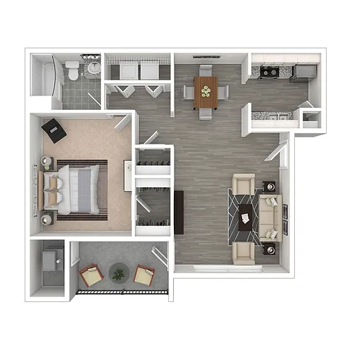 Floor plan 1x1-Birch