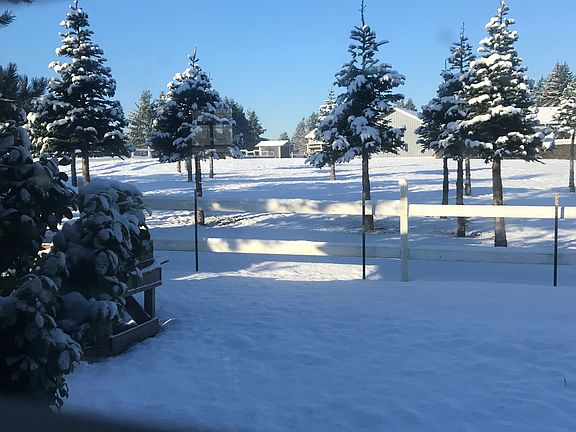 View to the west from inside