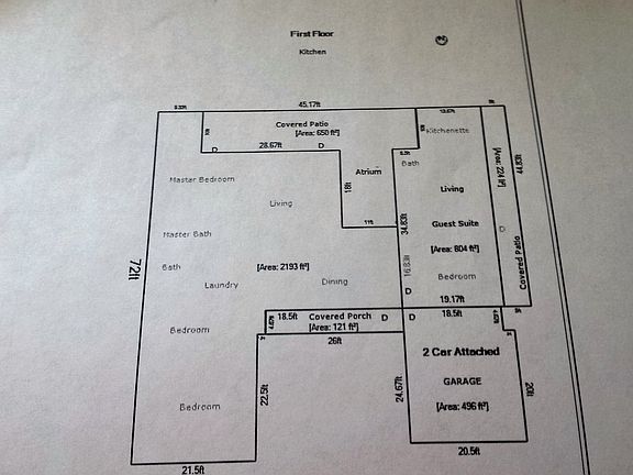 Diagram of house lay out