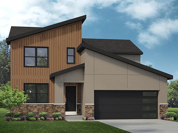Elevation F - Optional Includes stucco finish. Garage door style and masonry returns are optional.
