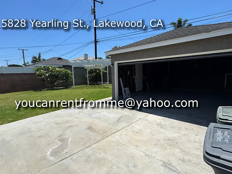Garage and Backyard