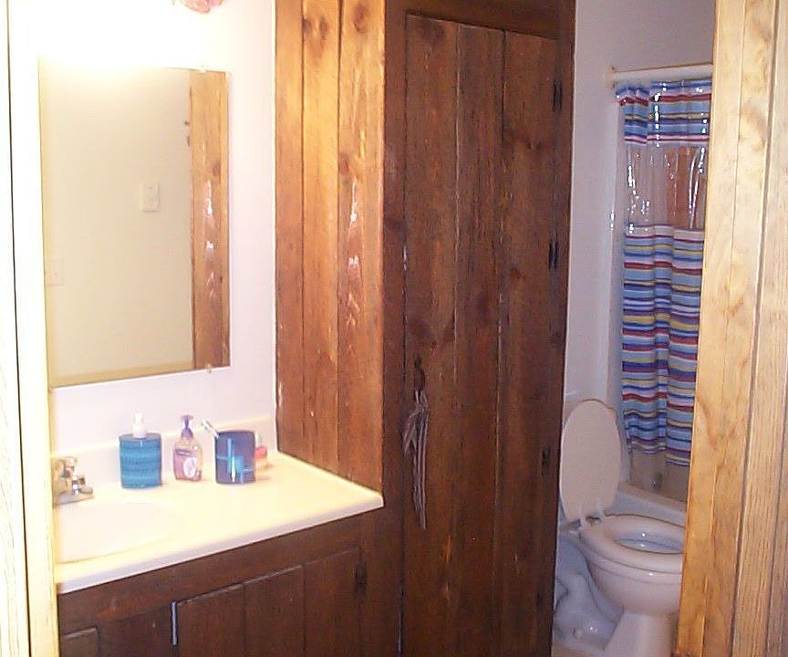 On of three bathrooms.