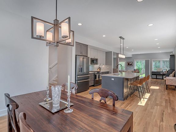 2nd floor open design kitchen, dining and living area.