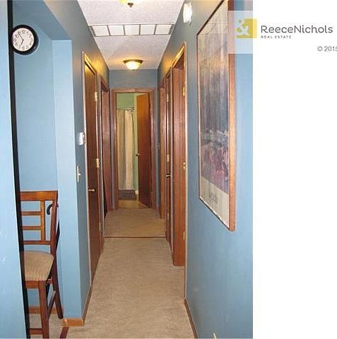 There are new shelves and rod in the laundry closet which is located in the main hallway.