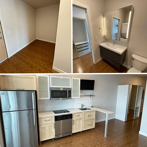 Floor plan 1-bed/studio Hybrid (East Facing)