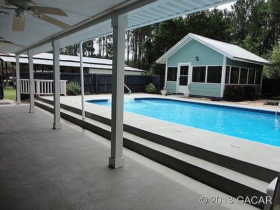 Back porch and pool