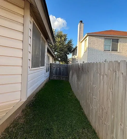 side area of back yard