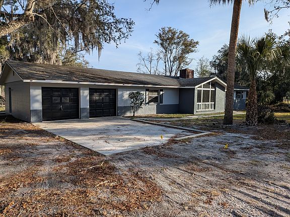Front of house and garage