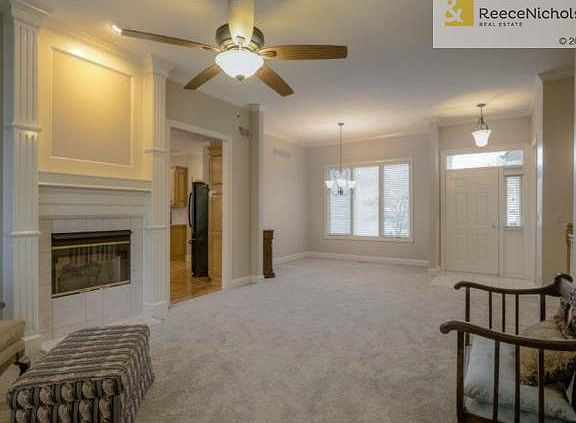Large space in family room with a fireplace