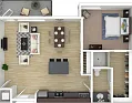 1F Floorplan 3D 1F Floorplan 3D