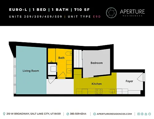 Floor plan 1x1 Euro-L