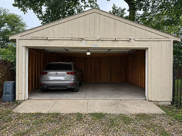 Private 2 car garage with brand new motorized garage door