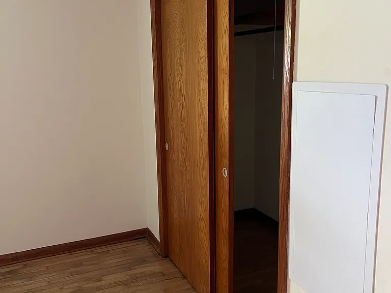 Bedroom closet. Same in both bedrooms.