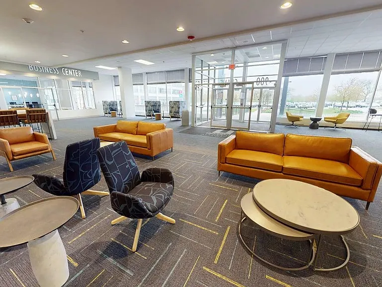 Welcoming Entry Lobby at University Plaza NIU Off-Campus Apartments