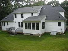 Rear view of the home.