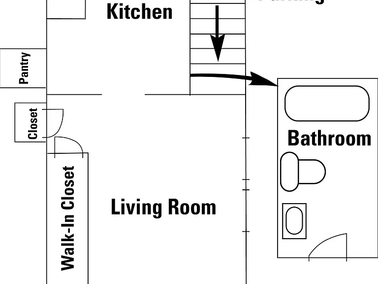 Diagram of apartment layout