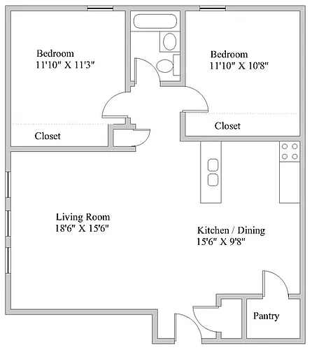 Floor plan 2 Bedroom