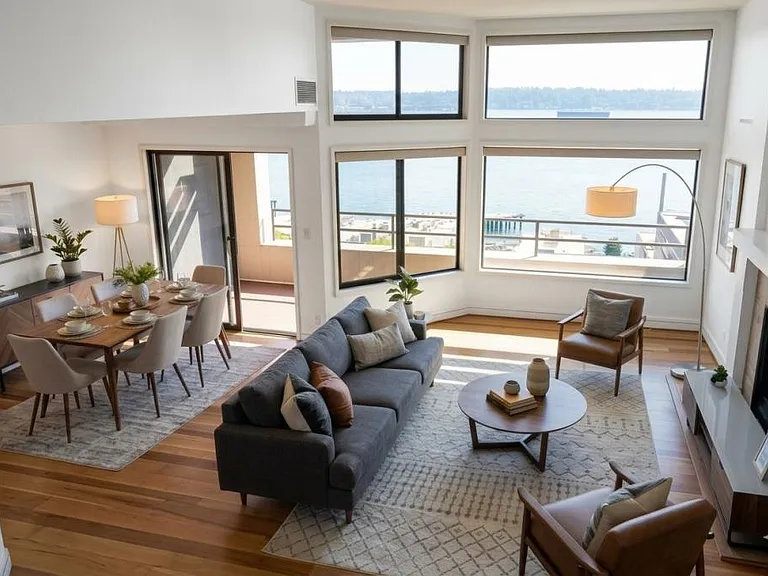 living room staged