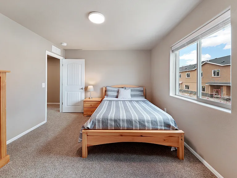 Bed-2, Full size bed, reach in closet, dresser & night stand