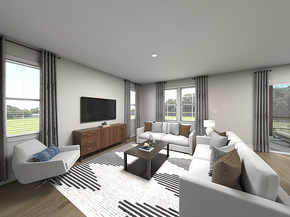 Great room in the Wilson floorplan at Meritage Homes.