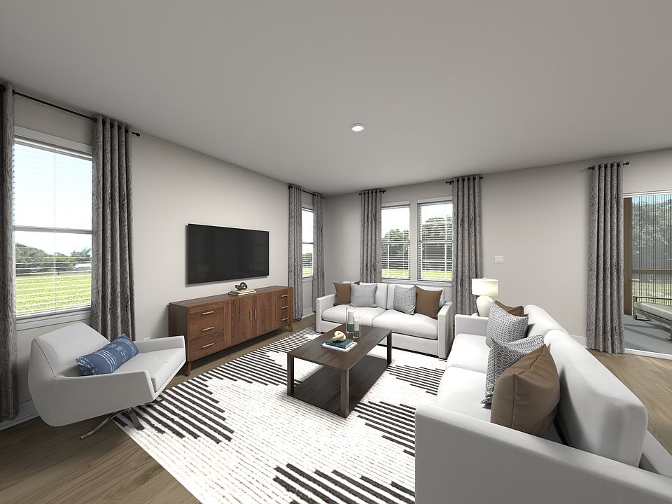 Great room in the Wilson floorplan at Meritage Homes.