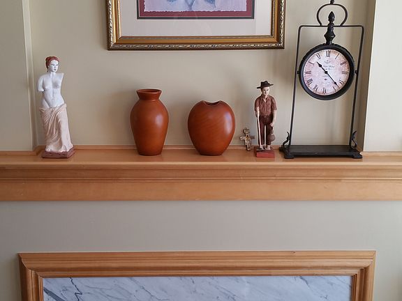 Gas fireplace on the main level