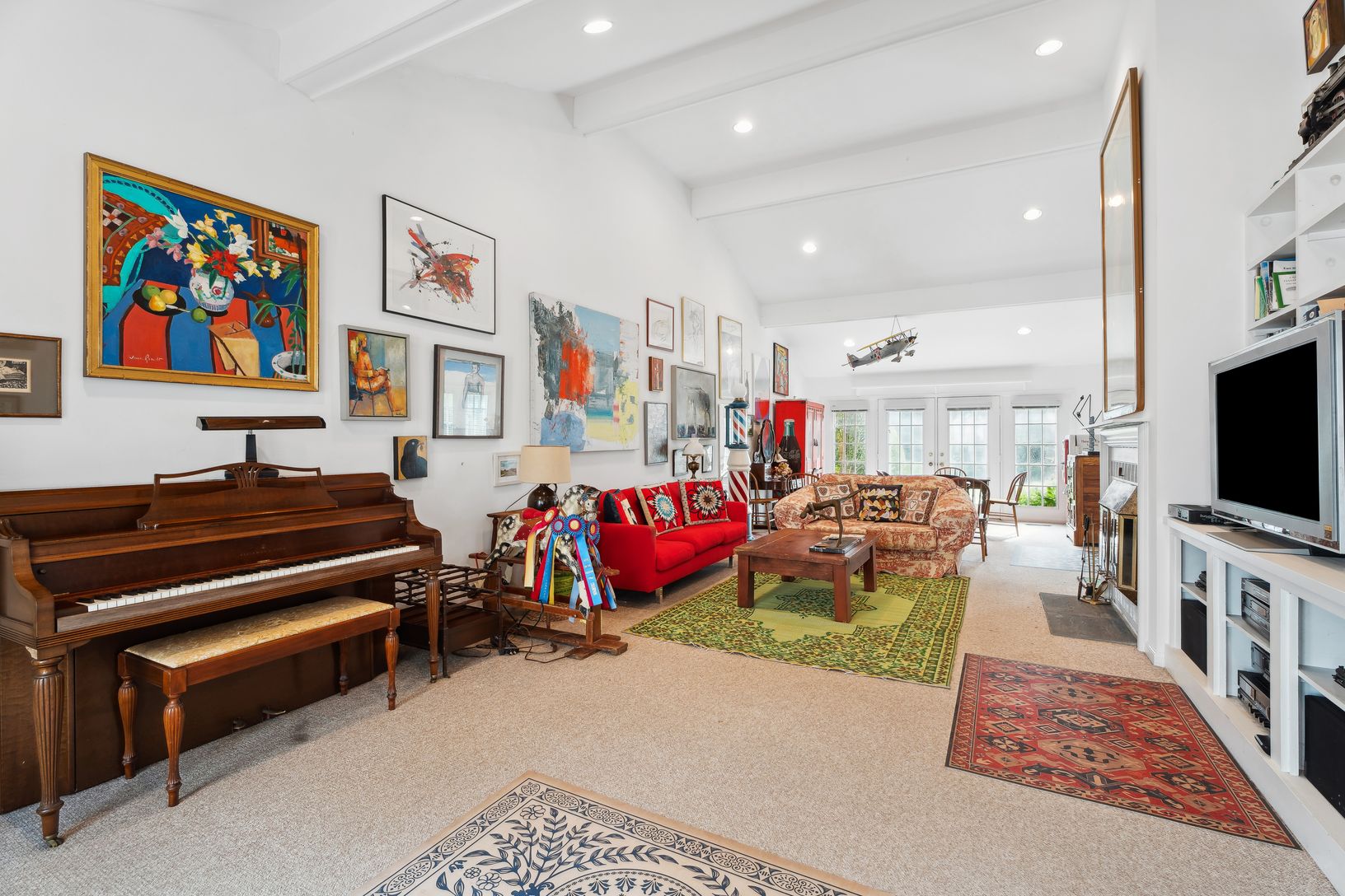  Open Living to Dining with High Ceilings