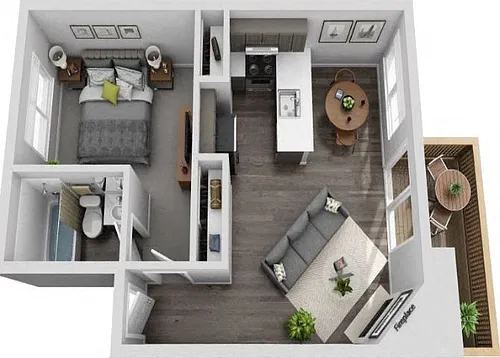 Floor plan 1X1