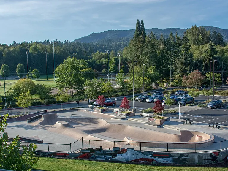 Skate park nearby