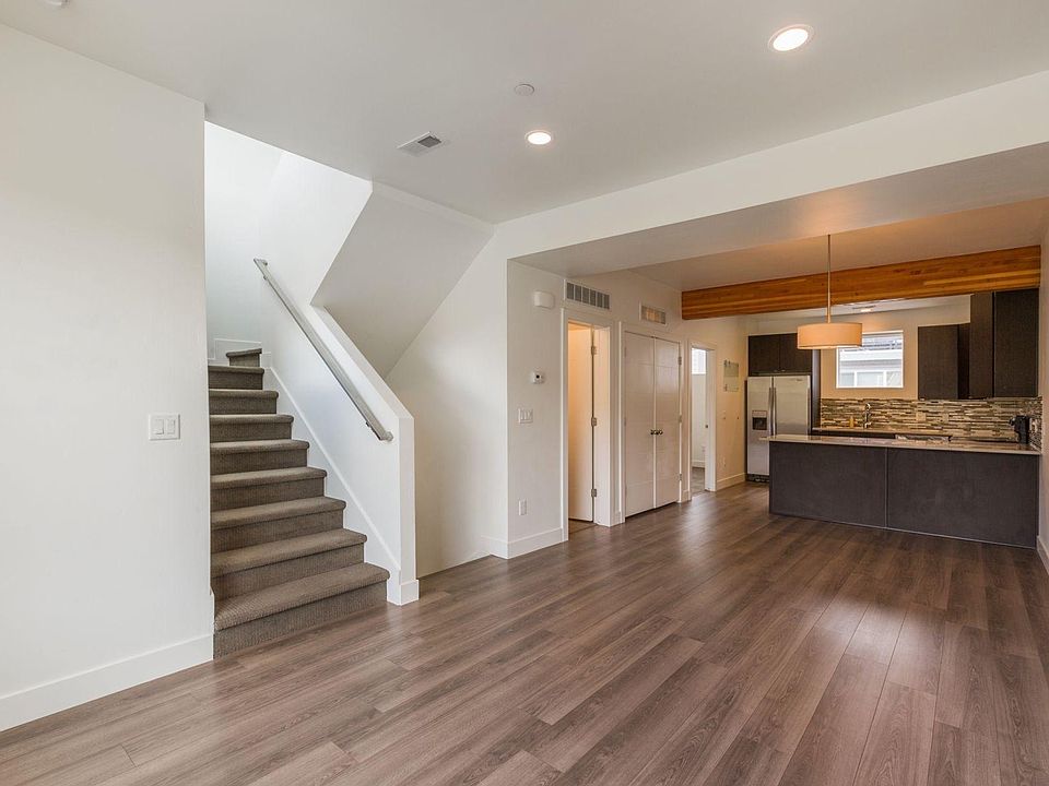 Living area and kitchen