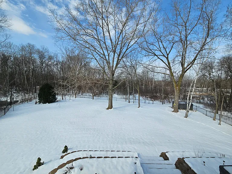 Large fenced backyard