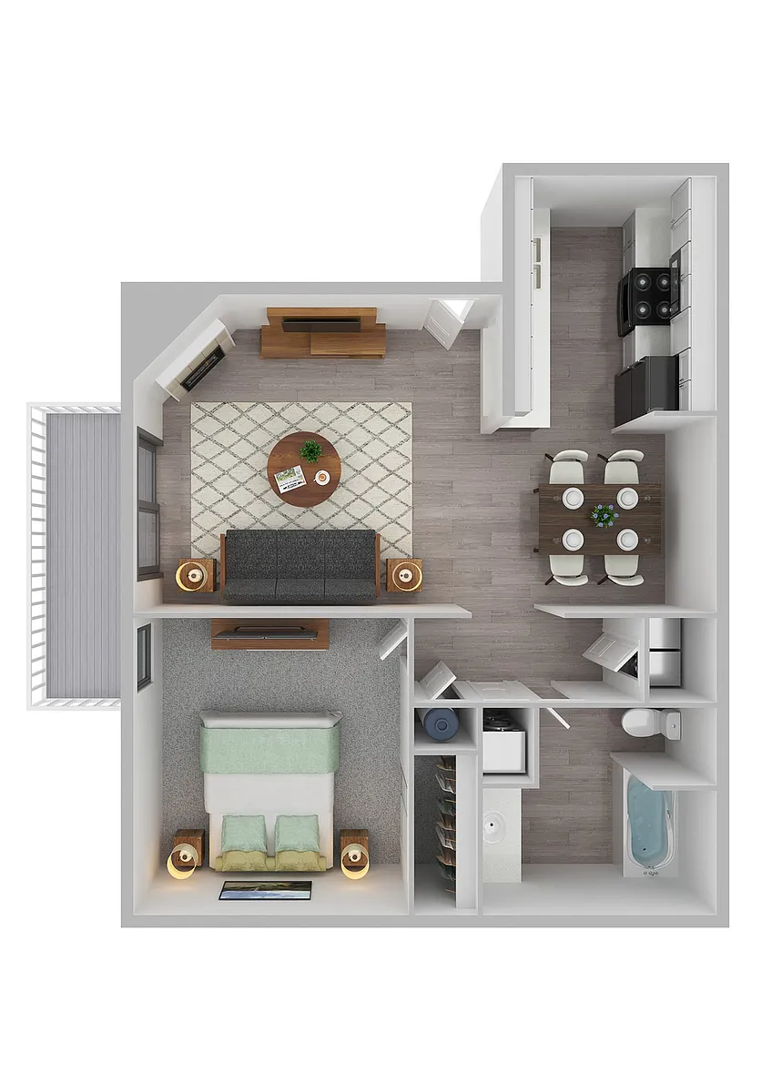 Floor plan One Bedroom
