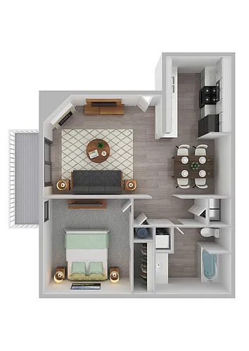 Floor plan One Bedroom