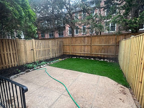 Fenced in private back yard