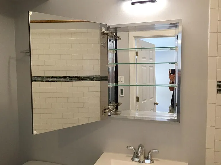 fully mirrored cabinet