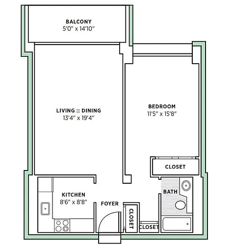 Floor plan 1B-B