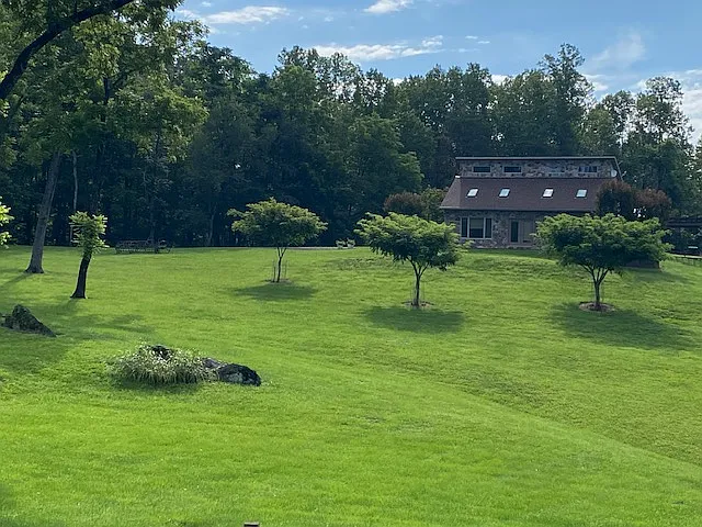 This beautiful yard comes with the house, maintenance free.