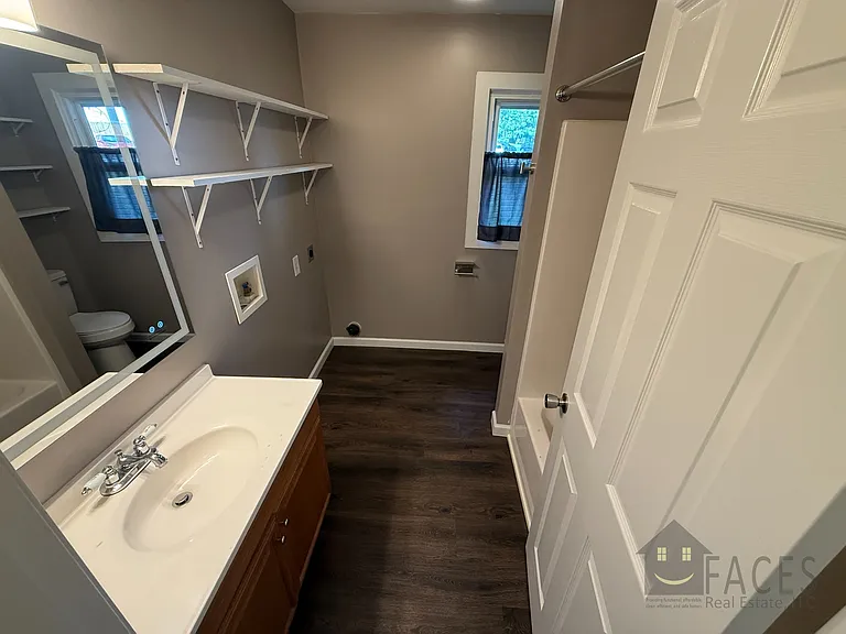 Bathroom and Laundry, view one