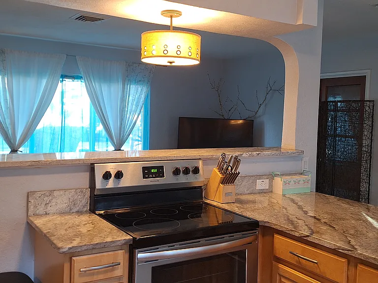 Kitchen view to Living room