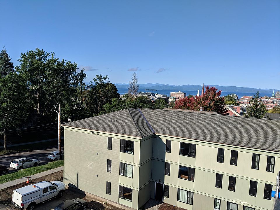 View of Burlington over top of building.