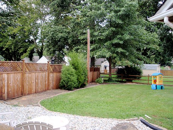 Fenced in back yard