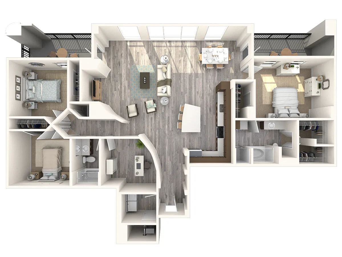 Floor plan Parisian Classic + Den