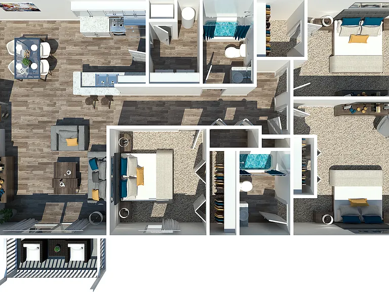 3 Bedroom 3 Bedroom