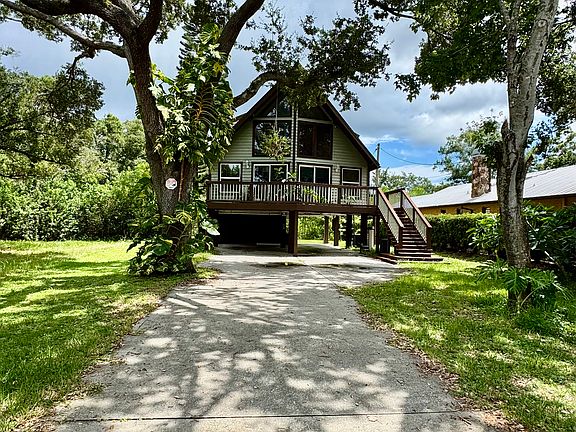 2-story tree house on stilts.