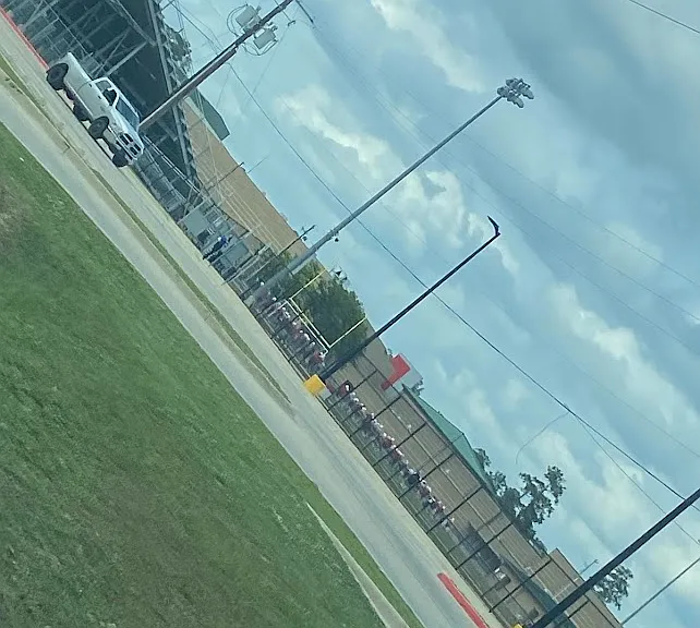 View of Cleveland High School from Brookhollow Apartments