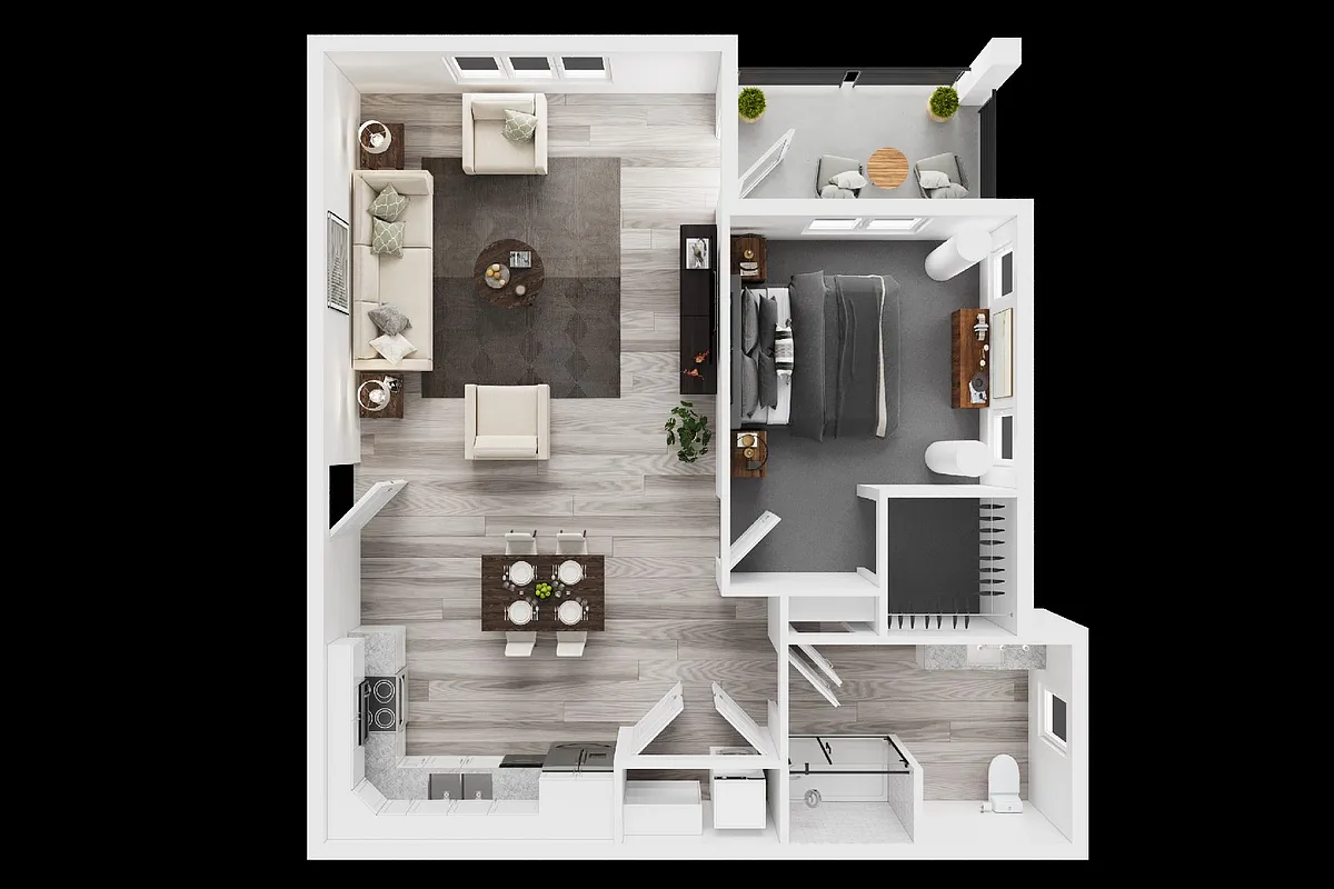 Floor plan 1-Bedroom
